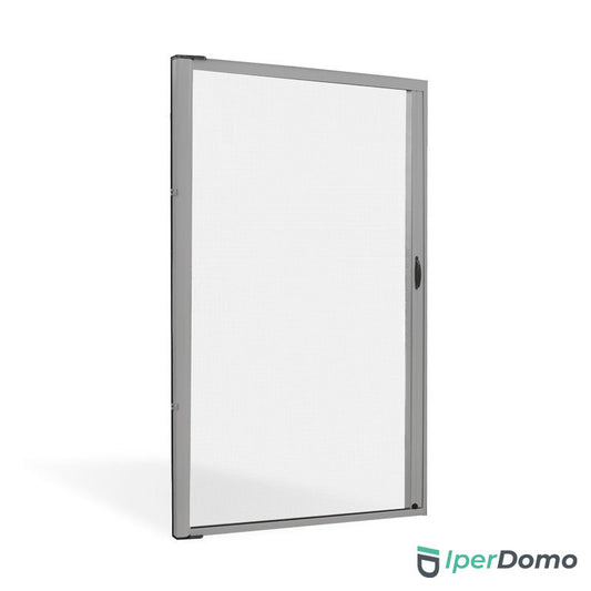 Zanzariera a rullo riducibile porta finestra Roll Side 32 - 150x250 cm (LxH) - Argento 9006 verniciato