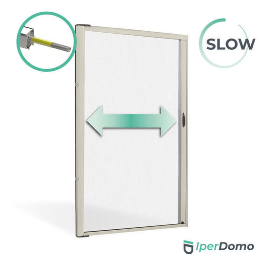 Zanzariera a rullo riducibile porta finestra Roll Side 42 - 160x250 cm (LxH) - frizione slow - Avorio 1013