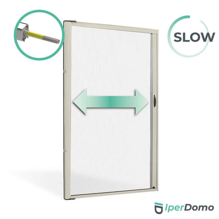 Zanzariera a rullo riducibile porta finestra Roll Side 42 - 160x250 cm (LxH) - frizione slow - Avorio 1013