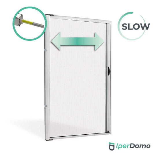 Zanzariera a rullo riducibile porta finestra Roll Side 42 - 150x250 cm (LxH) - frizione slow - Bianco ral 9010