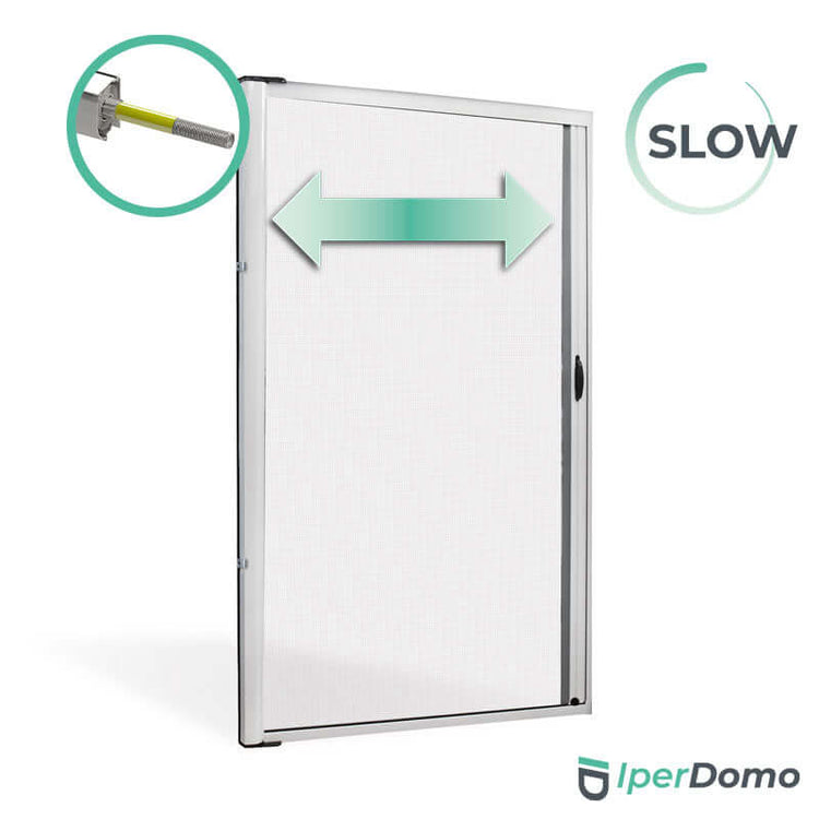 Zanzariera a rullo riducibile porta finestra Roll Side 32 - 150x250 cm (LxH)- frizione - bianco ral 9010