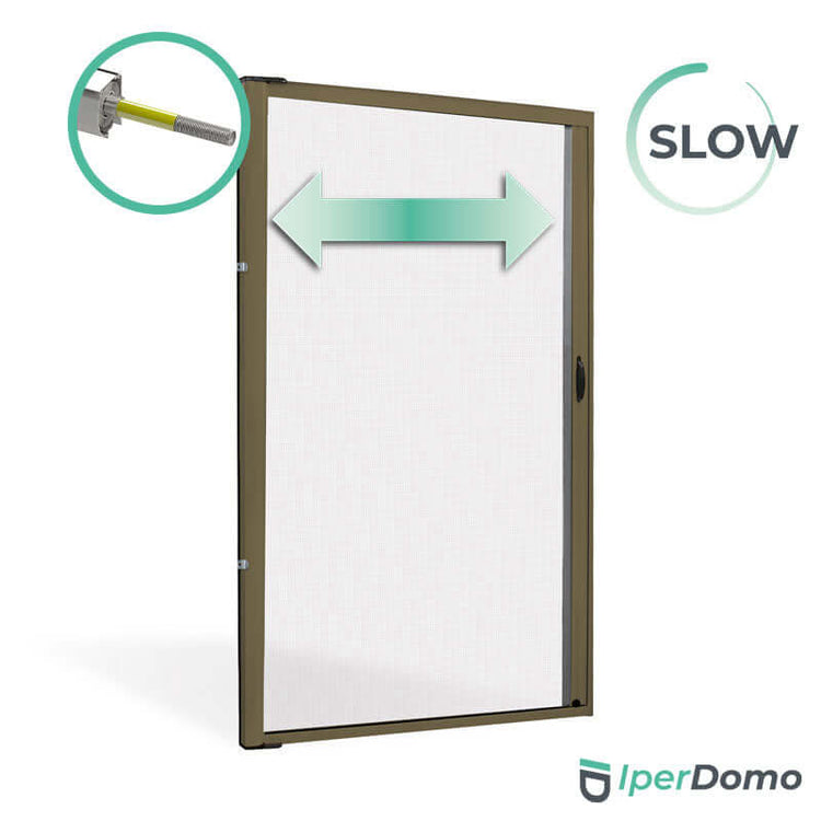 Zanzariera a rullo riducibile porta finestra Roll Side 42 - 178x250 cm (LxH) - frizione slow - bronzo