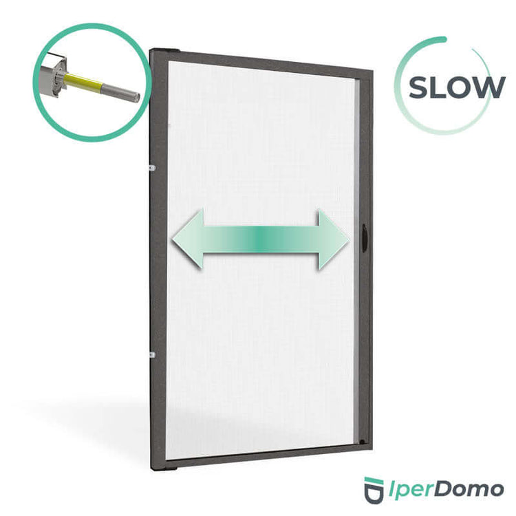Zanzariera a rullo riducibile porta Finestra Roll Side 42 - 150x250 cm (LxH) - frizione slow - Grigio mix