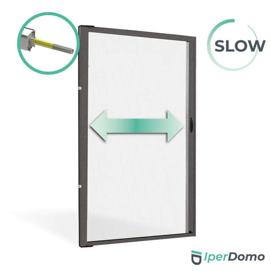 Zanzariera a rullo riducibile porta finestra 160x250 - con frizione slow - Grigio mix - Roll Side 42