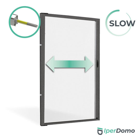Zanzariera a rullo riducibile porta finestra 178x250 - con frizione slow - Grigio mix - Roll Side 42