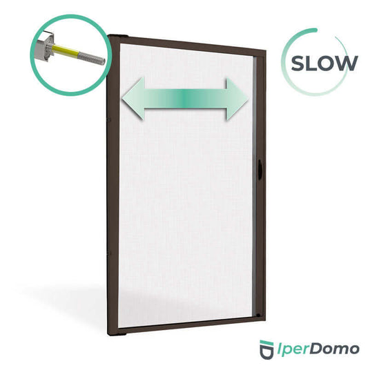 Zanzariera a rullo riducibile porta finestra Roll Side 42 - 150x250 cm (LxH) - frizione slow - marrone ral 8017