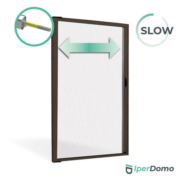 Zanzariera a rullo riducibile porta finestra Roll Side 42 - 150x250 cm (LxH) - frizione slow - marrone ral 8017