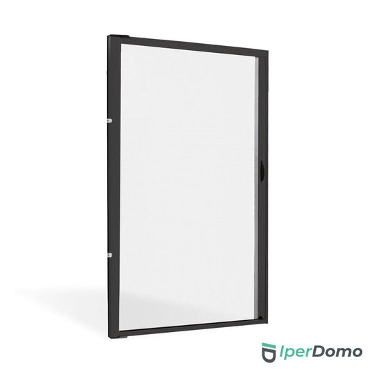 Zanzariera a rullo riducibile porta finestra Roll Side 32 - 150x250 cm (LxH) - nero 9005 opaco