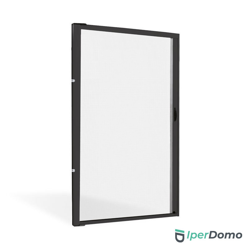 Zanzariera a rullo riducibile porta finestra Roll Side 42 - 178x250 cm (LxH) - nero 9005 opaco
