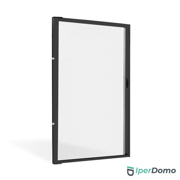 Zanzariera a rullo riducibile porta finestra Roll Side 42 - 150x250 cm (LxH) - nero 9005 opaco