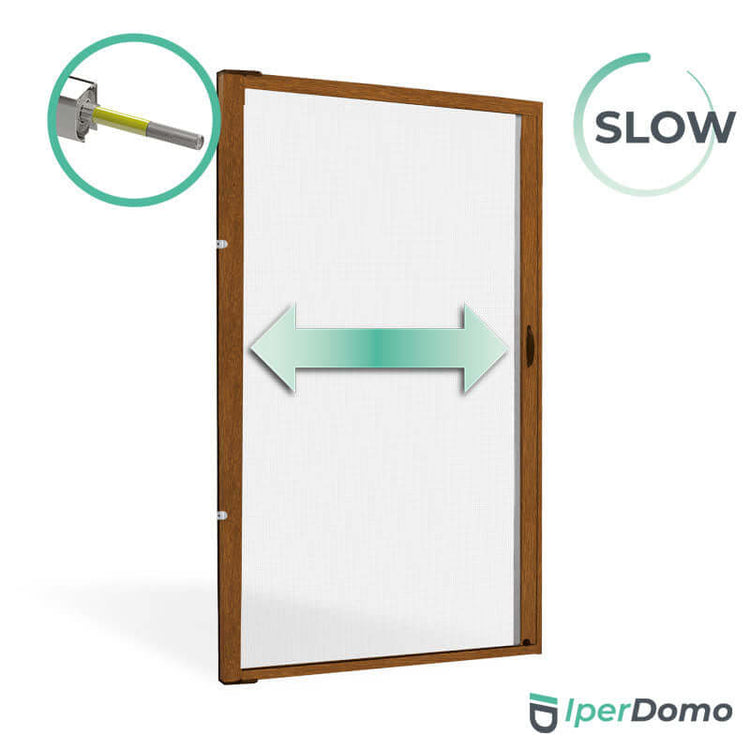 Zanzariera a rullo riducibile porta finestra Roll Side 32 - 150x250 cm (LxH) - frizione slow - Renolit Chiaro