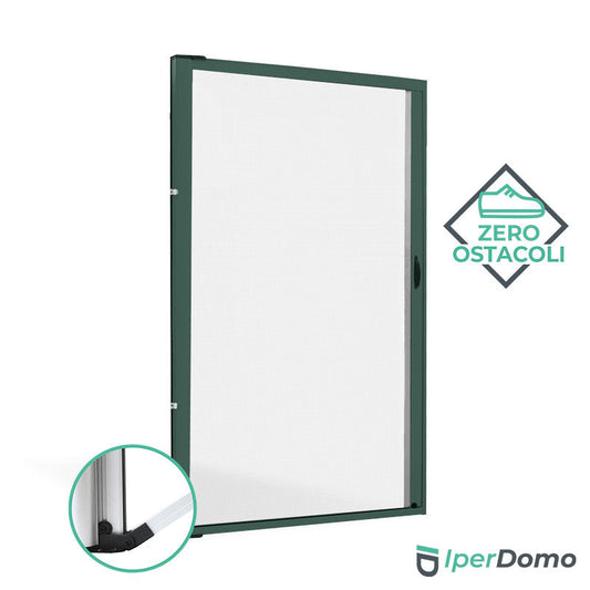 Zanzariera a rullo riducibile porta finestra Roll Side 42 - 150x250 cm (LxH) - frizione slow - Verde 6005 opaco