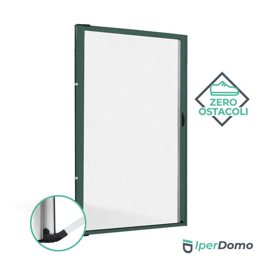 Zanzariera a rullo riducibile porta finestra Roll Side 42 - 150x250 cm (LxH) - frizione slow - Verde 6005 opaco