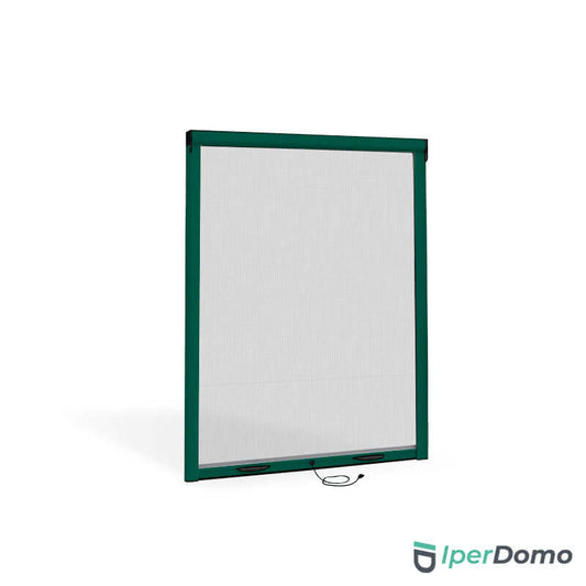Zanzariera a rullo riducibile per finestra Roll Net 32 - 80x140cm (LxH) - Verde 6005 opaco