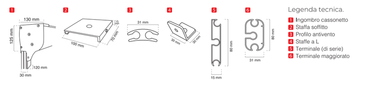 Tenda trasparente con guide per verande e chioschi AIRBENT