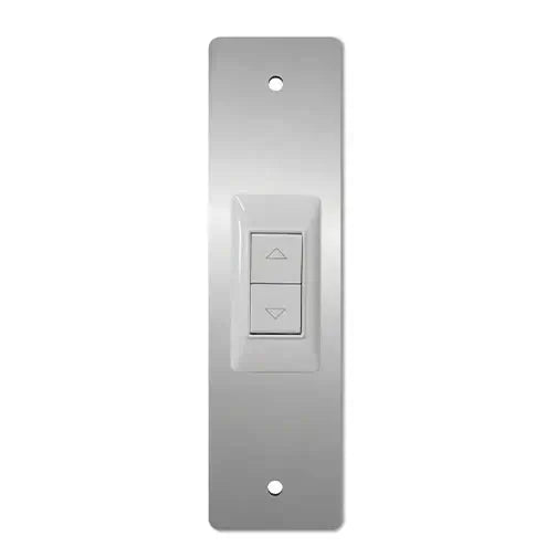 Placca in alluminio composito con pulsante 165 argento
