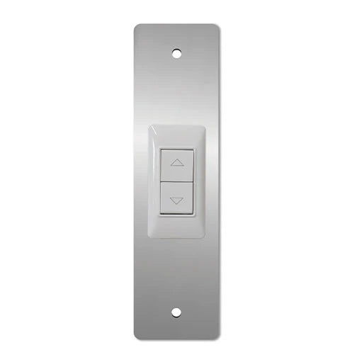 Placca in alluminio composito con pulsante 240 argento