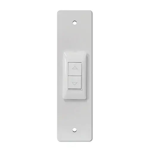 Placca in alluminio composito con pulsante 165 bianca