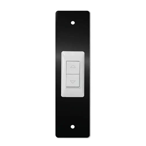 Placca in alluminio composito con pulsante 240 nera