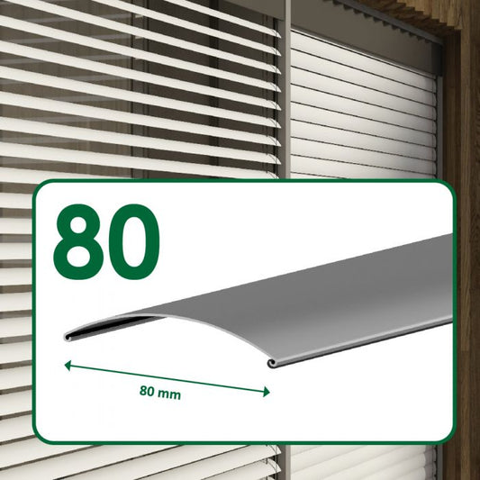 Frangisole guidato con lamelle da 80mm (C80)