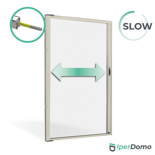 Zanzariera a rullo riducibile porta finestra Roll Side 42 - 150x250 cm (LxH) - frizione slow - Avorio 1013