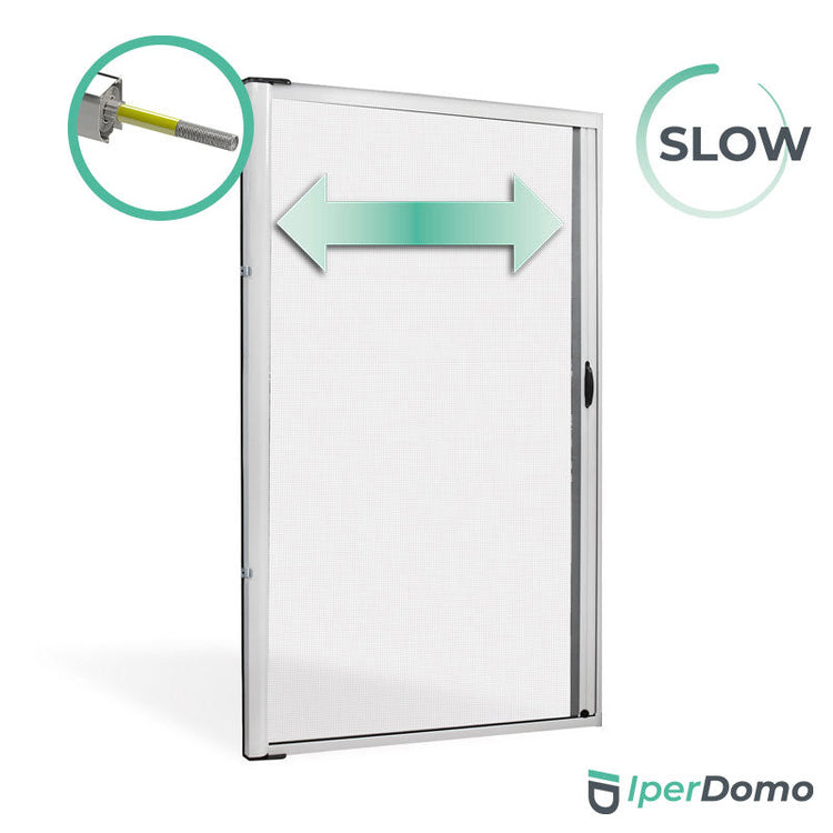 Zanzariera a rullo riducibile porta finestra Roll Side 42 - 160x250 cm (LxH) - frizione Slow - Bianco ral 9010