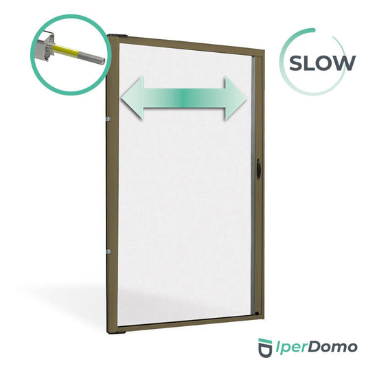 Zanzariera a rullo riducibile porta finestra Roll Side 32 - 150x250 cm (LxH) - frizione slow - Bronzo