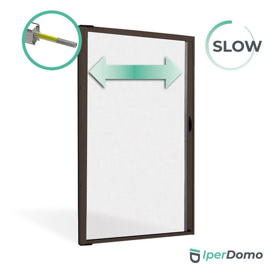 Zanzariera a rullo riducibile porta finestra Roll Side 42 - 160x250 cm (LxH) - frizione slow - marrone ral 8017