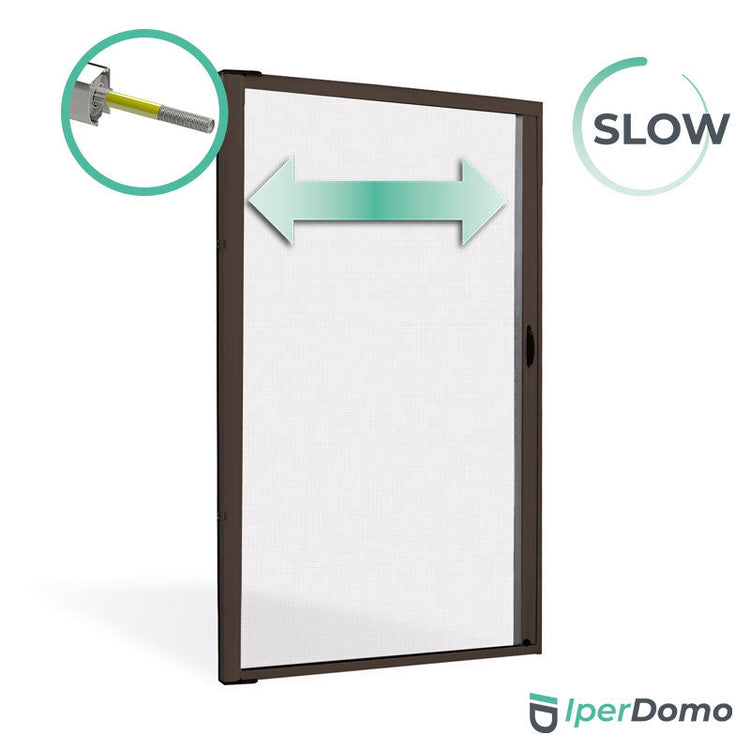 Zanzariera a rullo riducibile porta finestra Roll Side 42 - 160x250 cm (LxH) - frizione slow - marrone ral 8017