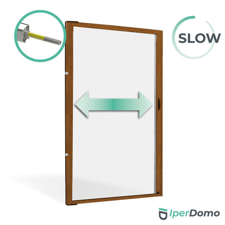 Zanzariera a rullo riducibile porta finestra Roll Side 32 - 150x250 cm (LxH) - frizione slow - renolit chiaro