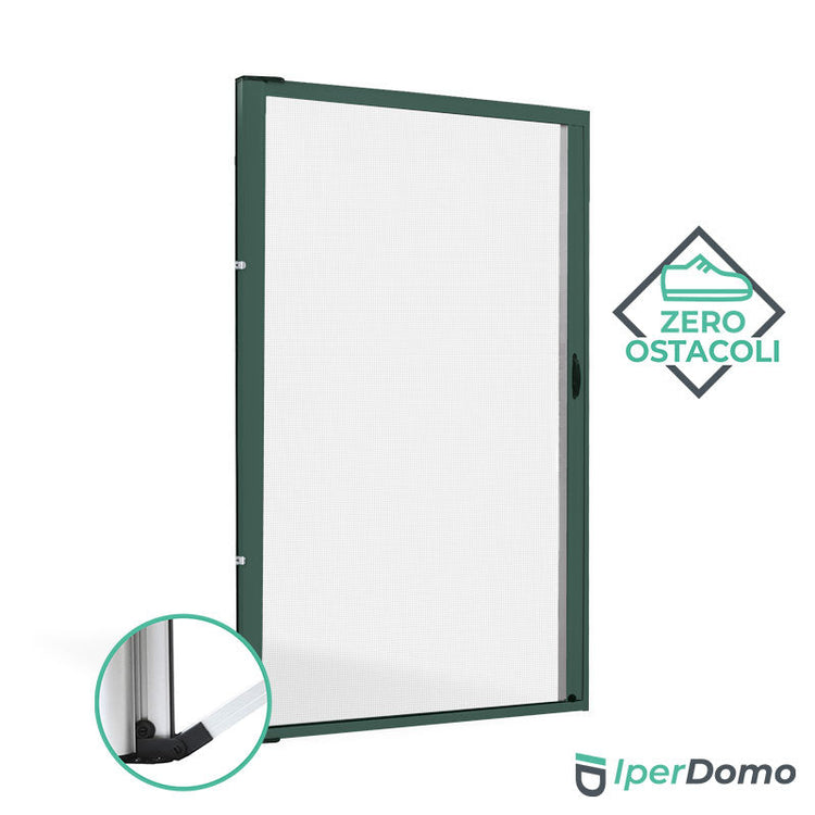Zanzariera a rullo riducibile porta finestra Roll Side 42 - 150x250 cm (LxH) - frizione slow - Verde 6005 opaco