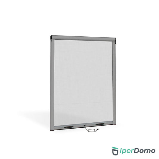 Zanzariera a rullo riducibile per finestra Roll Net 32 - 80x140 cm (LxH) - Argento 9006 verniciato