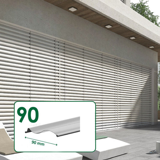 Frangisole guidato con lamelle da 90mm (S90)